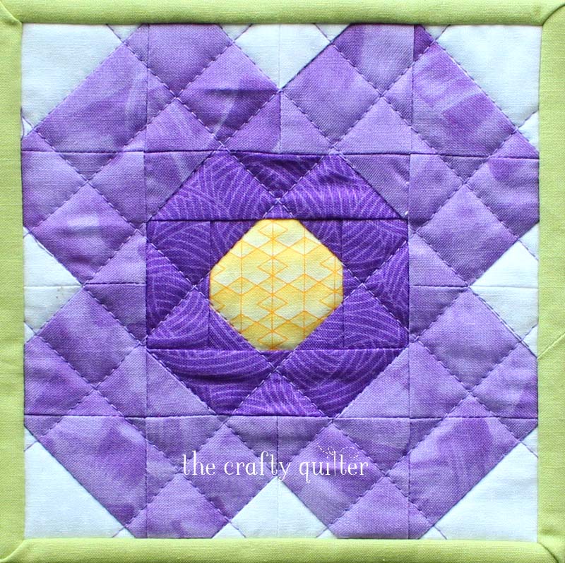 Cross hatch quilting is perfect for this little mug rug.