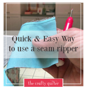 Quick & Easy way to use a seam ripper. Includes a video!