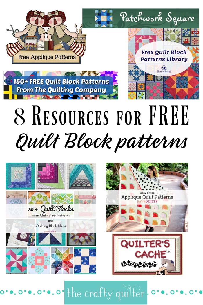 8 resources for free quilt block patterns