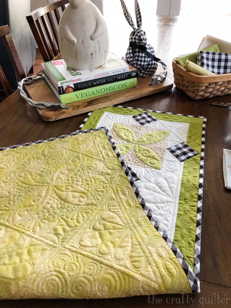 Spring quilts includes this Spring Bunny Table Runner @ The Crafty Quilter