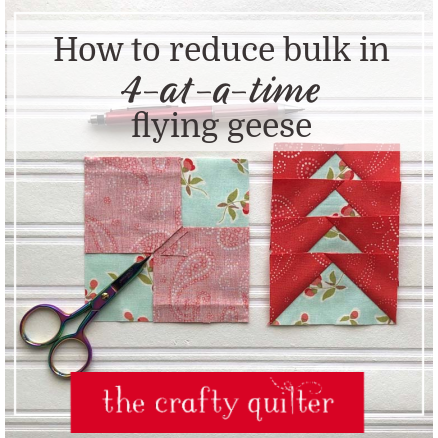 How to reduce bulk in 4-at-a-time flying geese