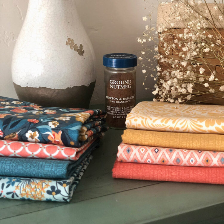 The Crafty Quilter is participating in the Simply Stars Quilt Along hosted by Fat Quarter Shop. I'll be using some of the Nutmeg Collection by Basic Grey for Moda Fabrics.