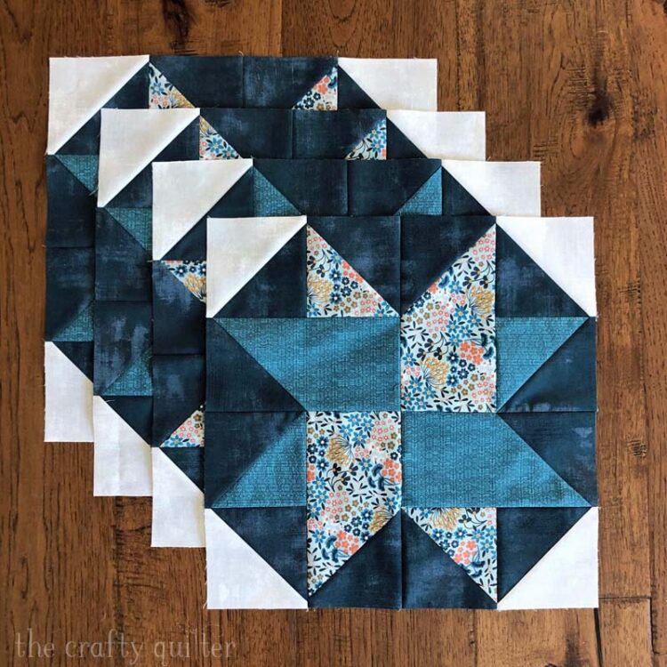 Origami Block made by Julie Cefalu @ The Crafty Quilter.  Fabric is from the Nutmeg Collection by Basic Grey for Moda Fabrics.