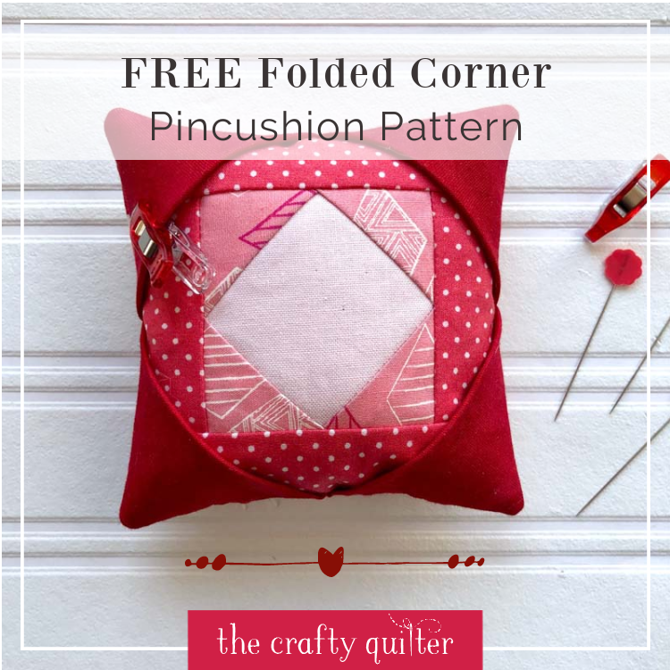 Enjoy this FREE Folded Corner Pincushion Pattern from Julie @ The Crafty Quilter.  It's super easy to make!