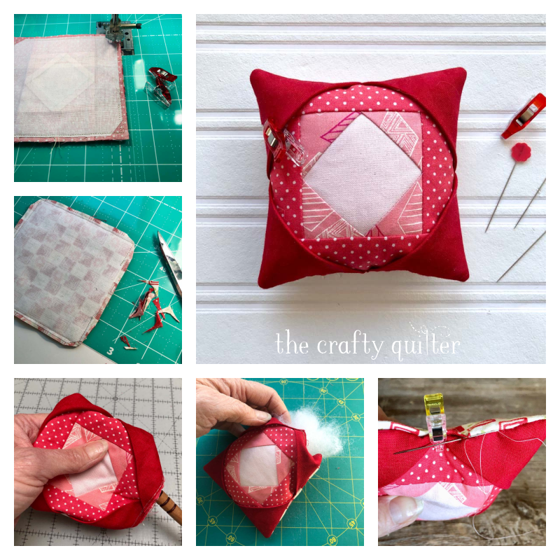 Enjoy this FREE Folded Corner Pincushion Pattern from Julie @ The Crafty Quilter.  It's super easy to make!
