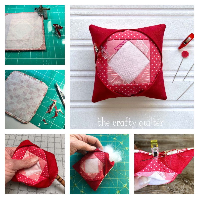 Free Folded Corner Pincushion pattern - The Crafty Quilter