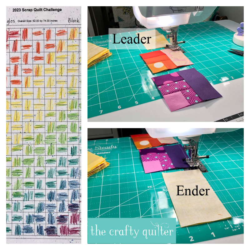 My blocks made with leaders and enders will become a beautiful bonus quilt by the end of the year! Full plan details @ The Crafty Quilter