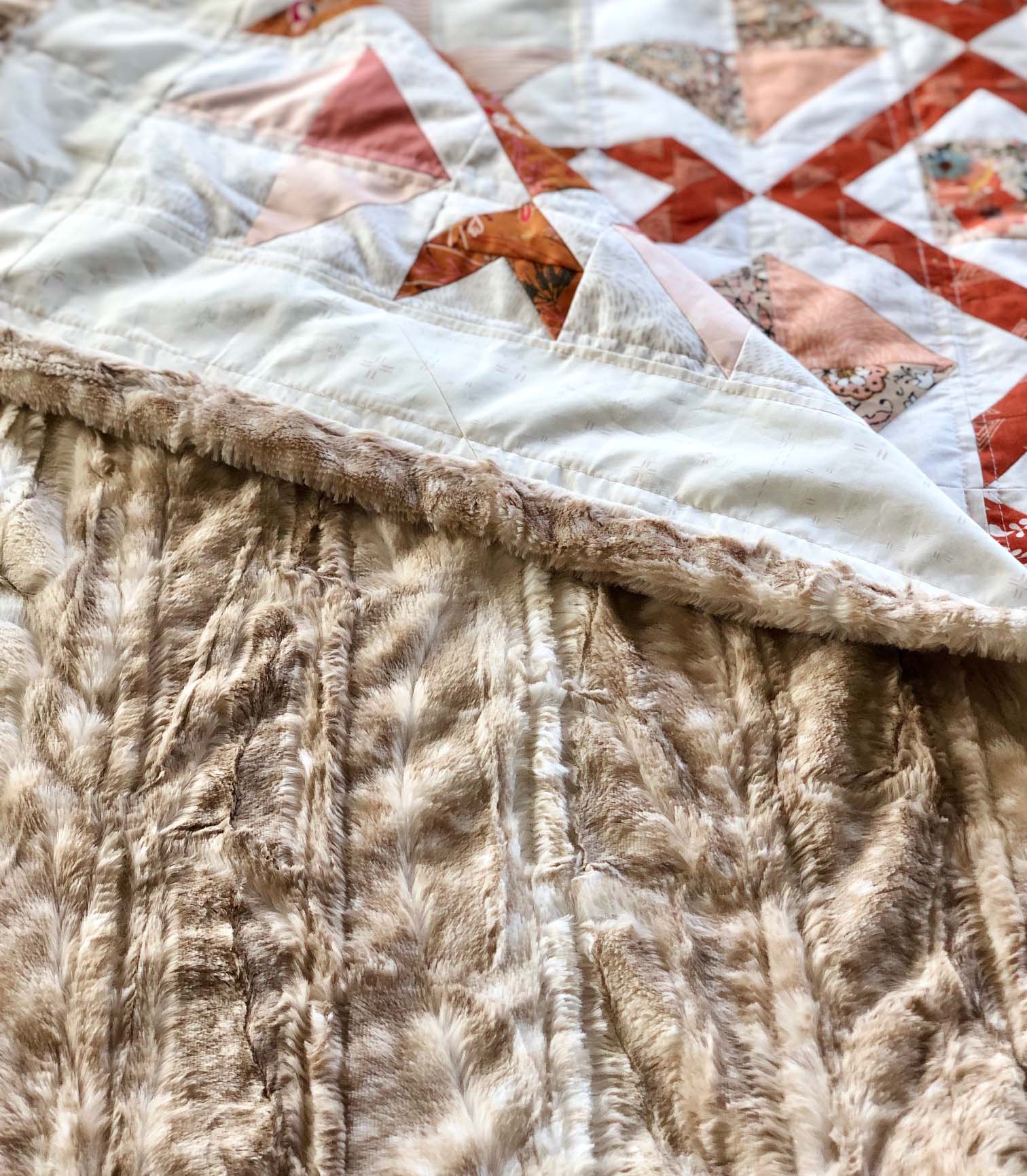 My experience and best tips for using Cuddle minky fabric for backing & binding on quilt.