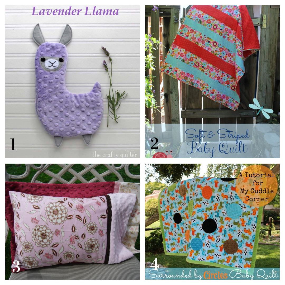 Tutorials using Cuddle Minky fabric by Julie @ The Crafty Quilter