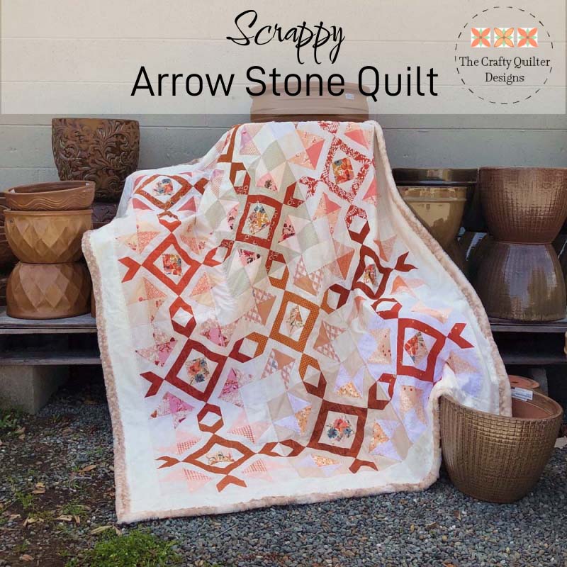 Scrappy Arrow Stone quilt finish & other new things