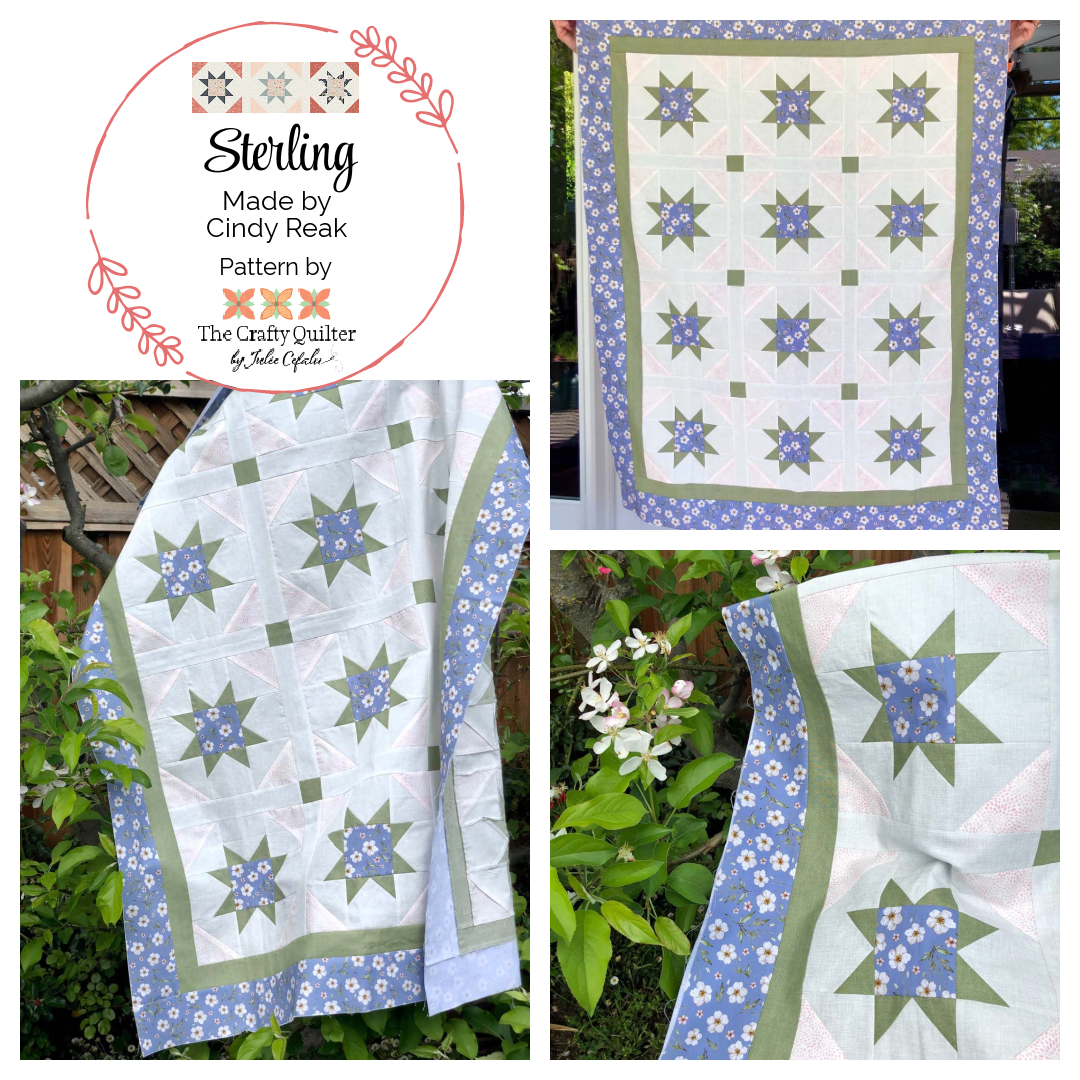 Sterling Quilt made by Cindy Reak, designed by Julie Cefalu @ The Crafty Quilter