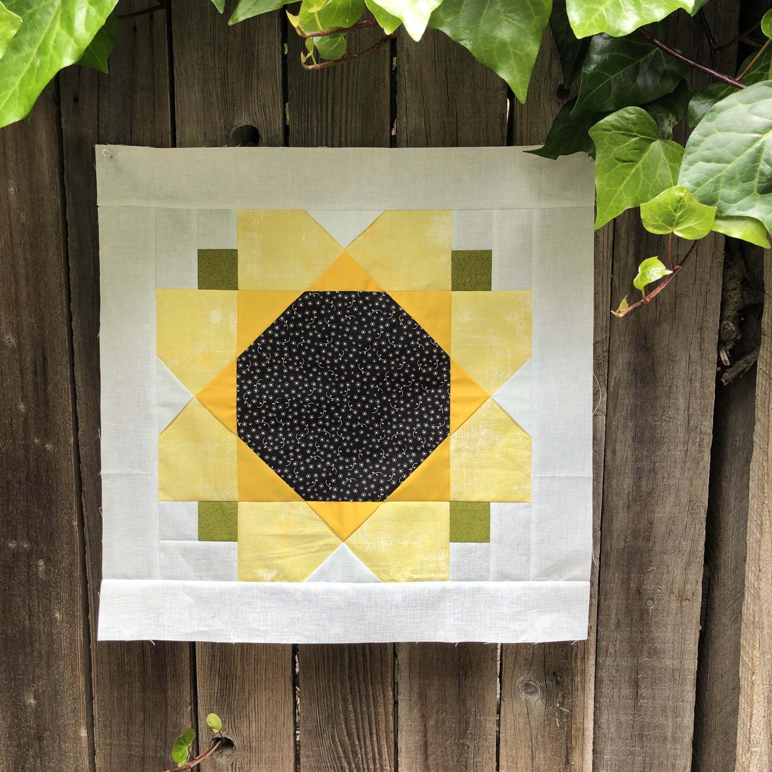 Coming soon - a Sunflower Quilt block tutorial @ The Crafty Quilter!