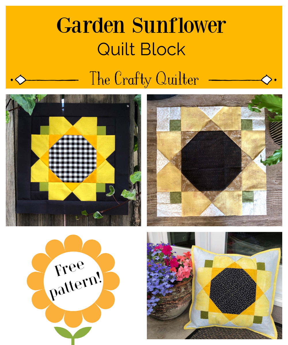 sunflower quilt - 6 squares nursery Fabric