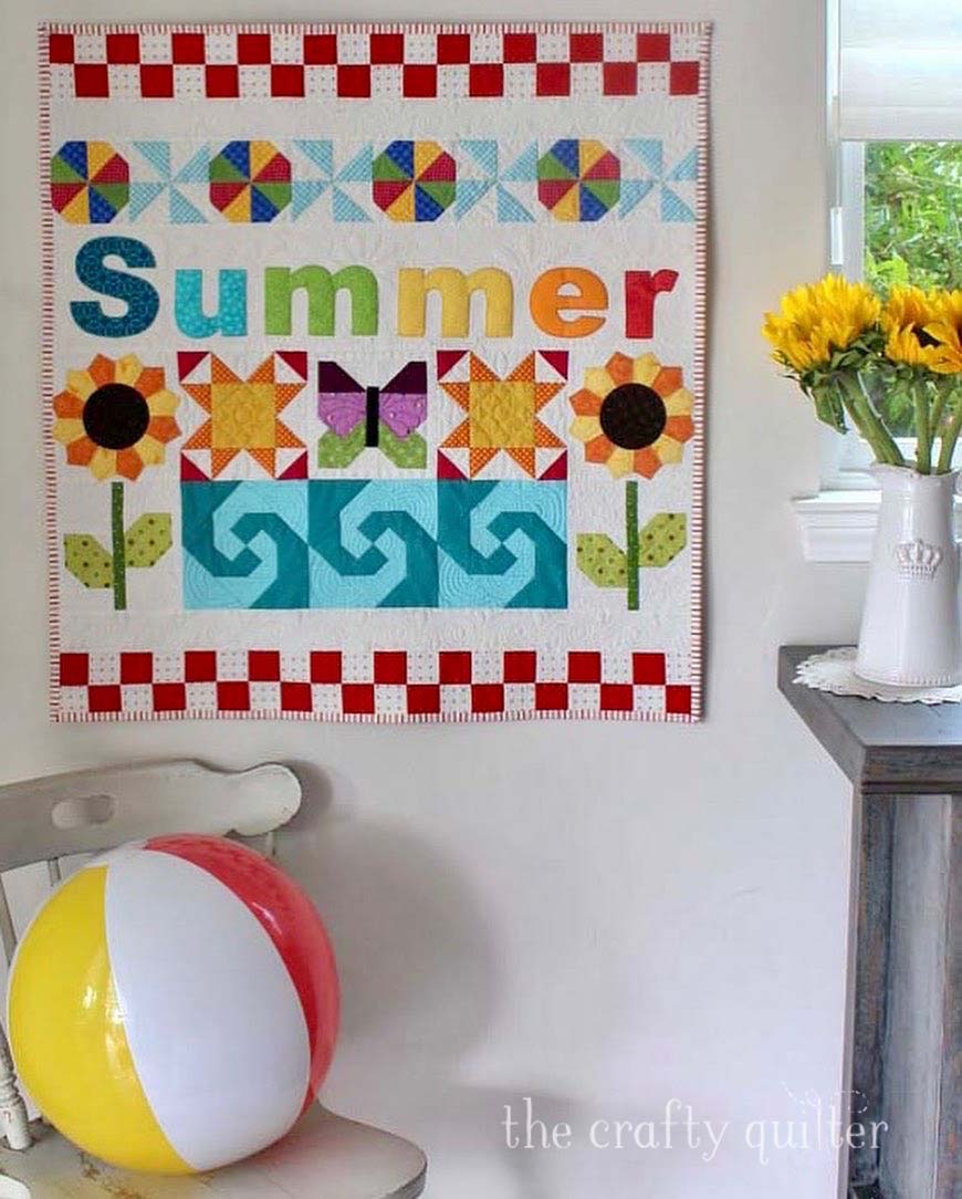 Try this Summer Fun Quilt Tutorial Series @ The Crafty Quilter for your next Summer quilt project.