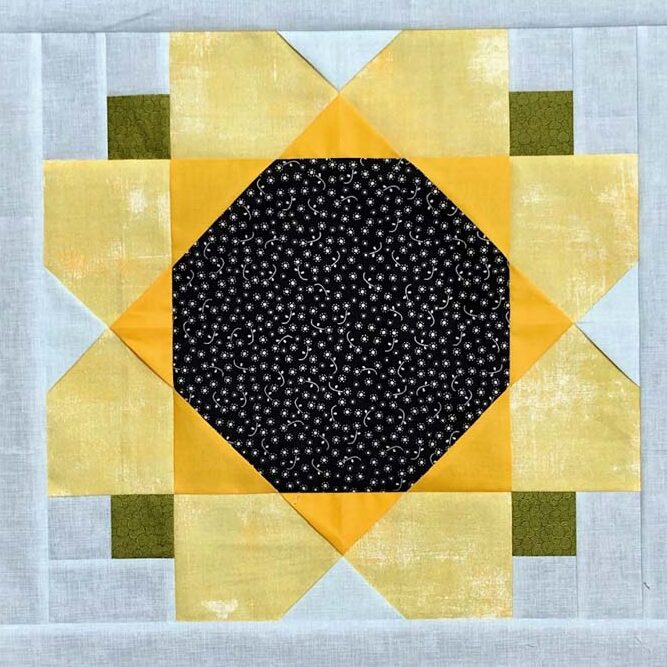 Summer Sunflower block is coming soon from Julie @ The Crafty Quilter.