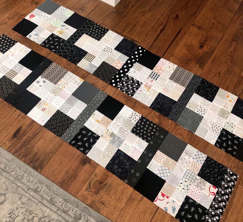 My black and white scrap project from last year is Traffic Jam (pattern by Pat Sloan).