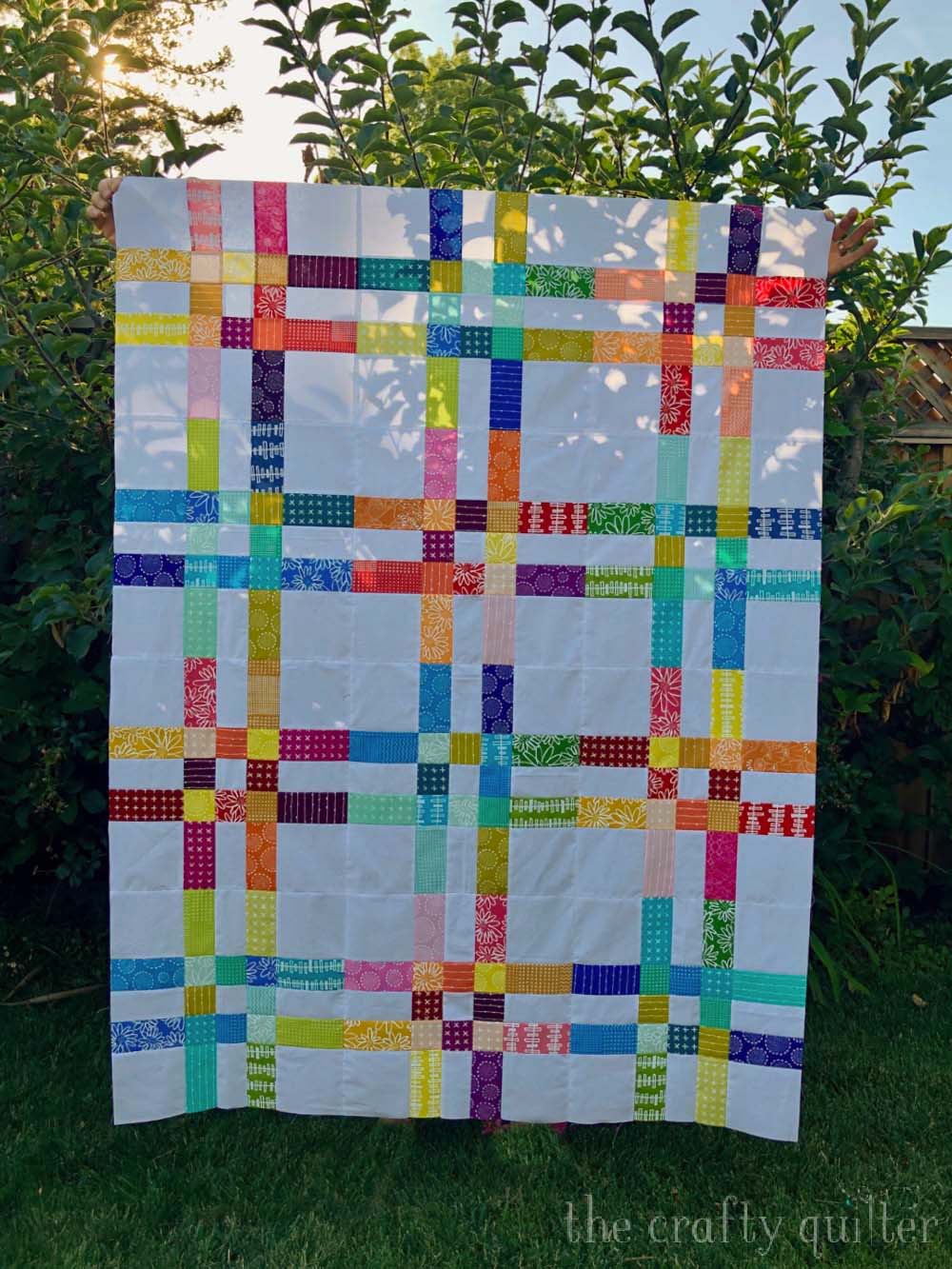 My version of the Abby & Katie quilt from the book, Just Two Charm Pack Quilts, by Cheryl Brickey.