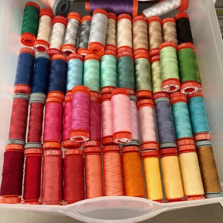 Mystery Bundles of Thread - 5 Spools of 200 yd 50wt Aurifil thread -  Assorted Colors (non metallic, all cotton)