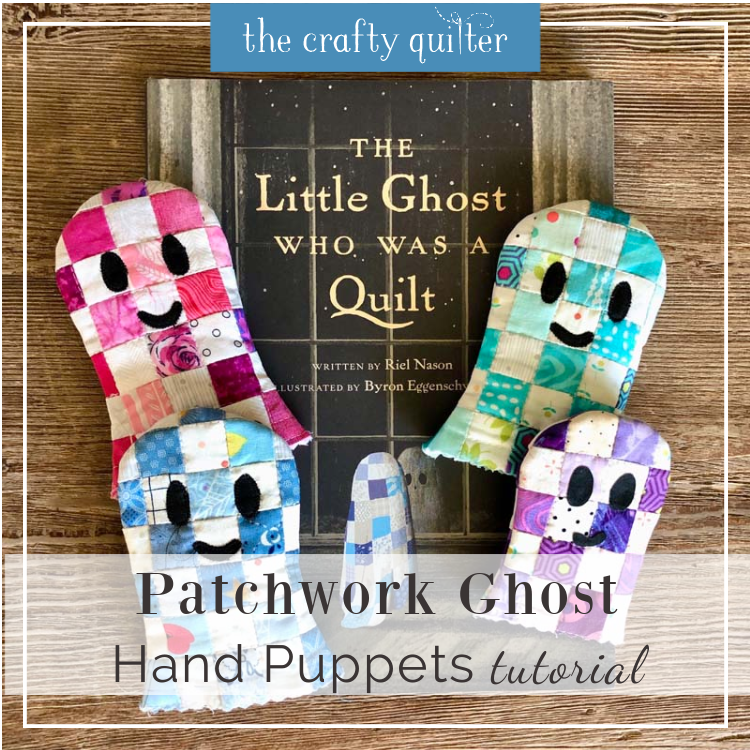Patchwork ghost hand puppet tutorial