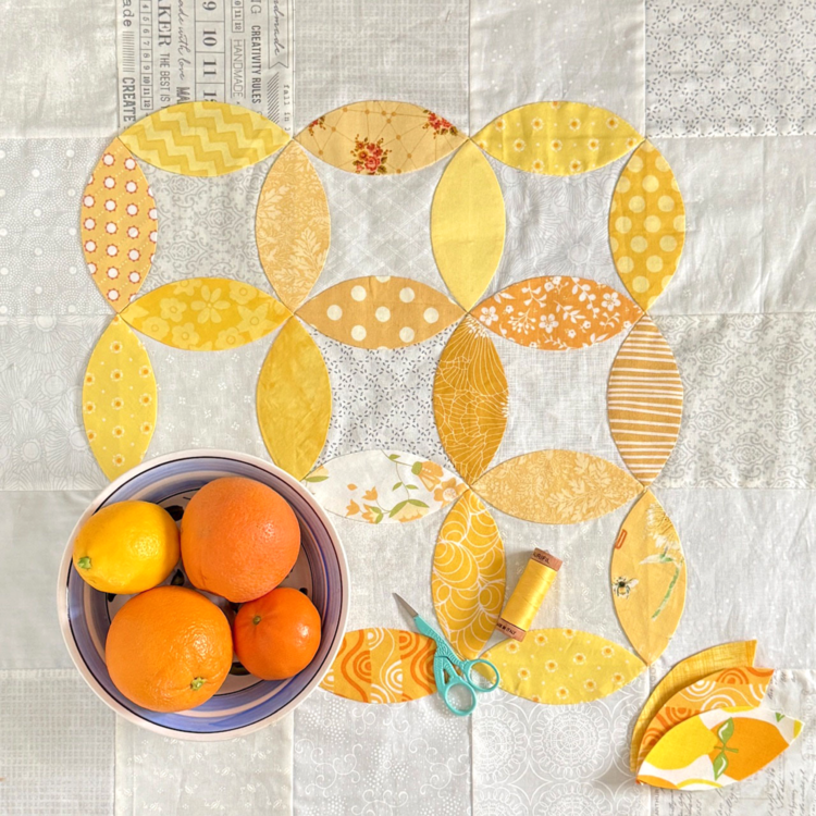 Orange Peel Quilt made and designed by Julie @ The Crafty Quilter.