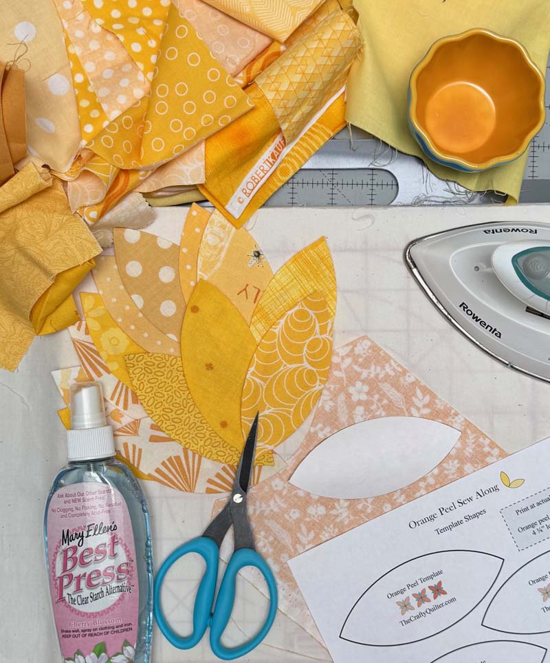 Progress on making orange peel applique shapes