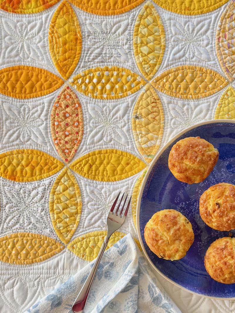 Quilted Orange Peel Quilt by Julie Cefalu
