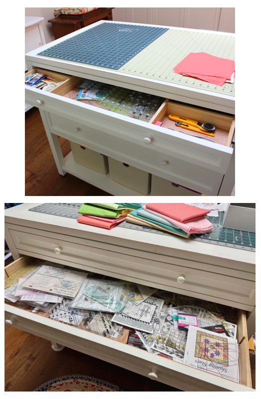 My ruler drawer where I store all of my specialty rulers.