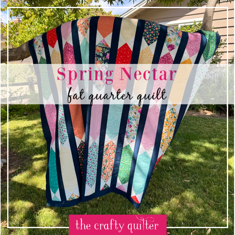 Spring Nectar fat quarter quilt & my experience with Connecting Threads fabric