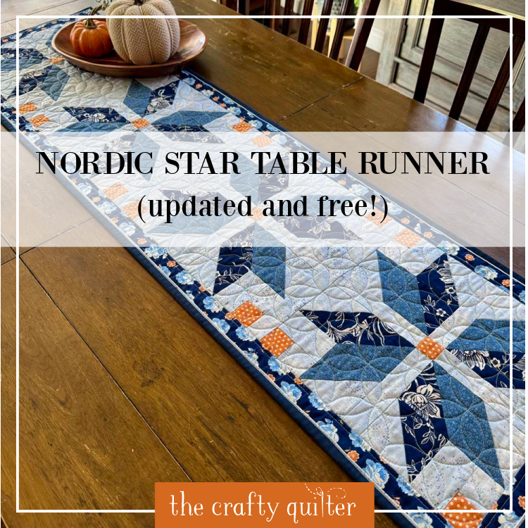 Updated (and free) Nordic Star Table Runner Pattern