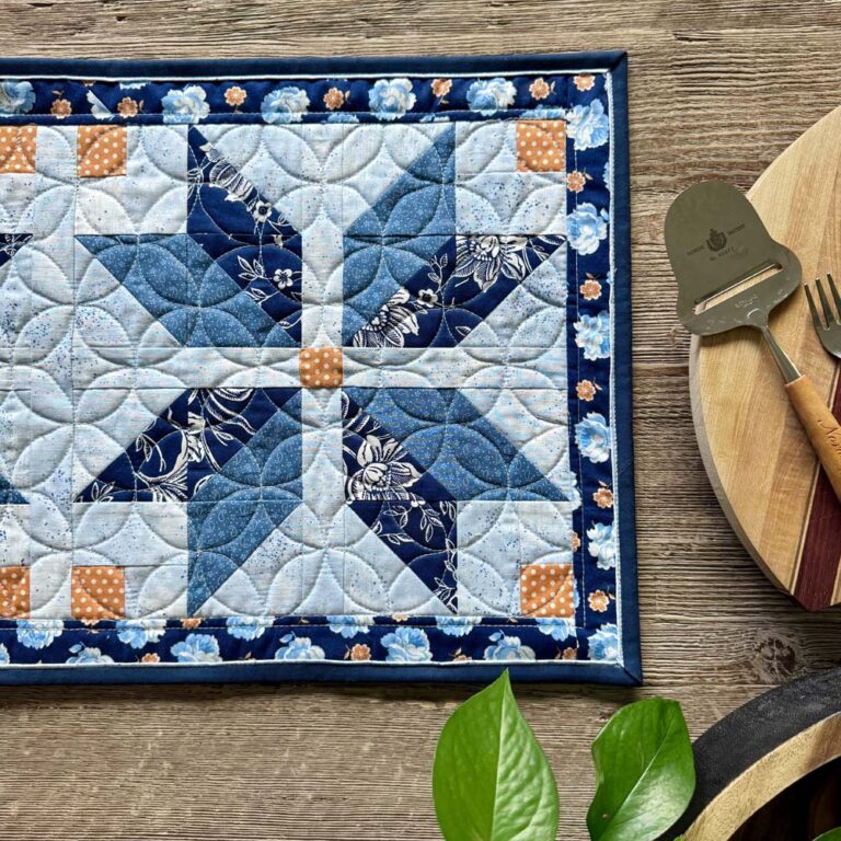 Updated (and free) Nordic Star Table Runner Pattern - The Crafty Quilter
