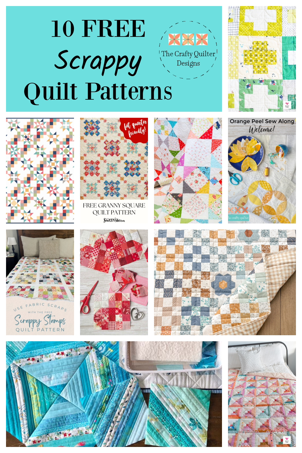 Ten Scrappy Quilt Patterns Free
