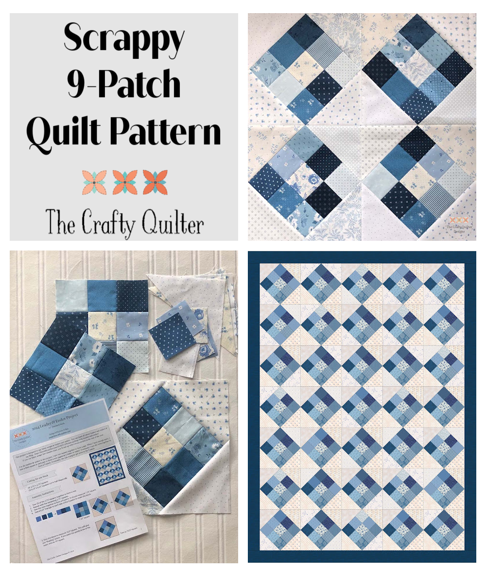 Free Scrappy 9-patch Quilt Pattern