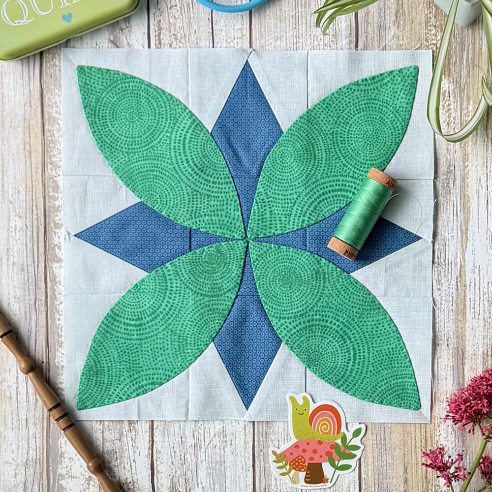 Finished appliqué with nearly invisible stitches